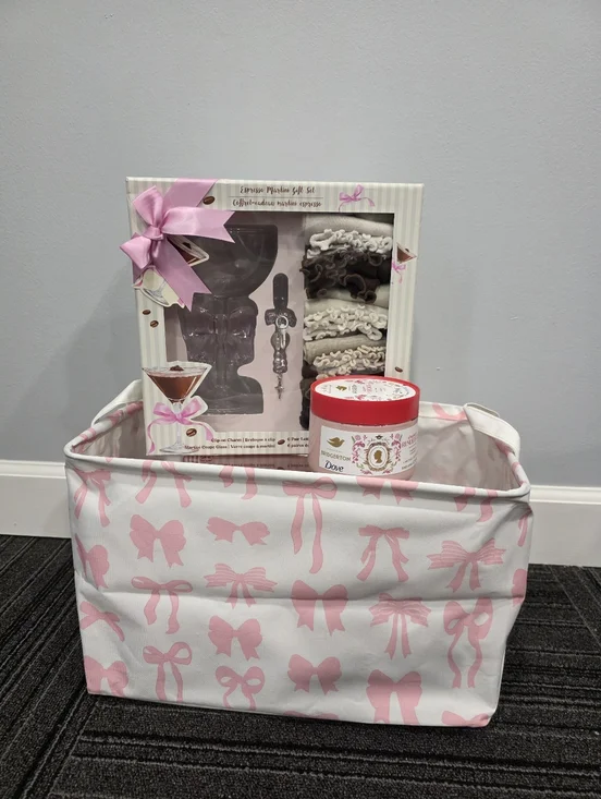 NIB Bows And Espresso Martini Basket - Picture 1 of 5